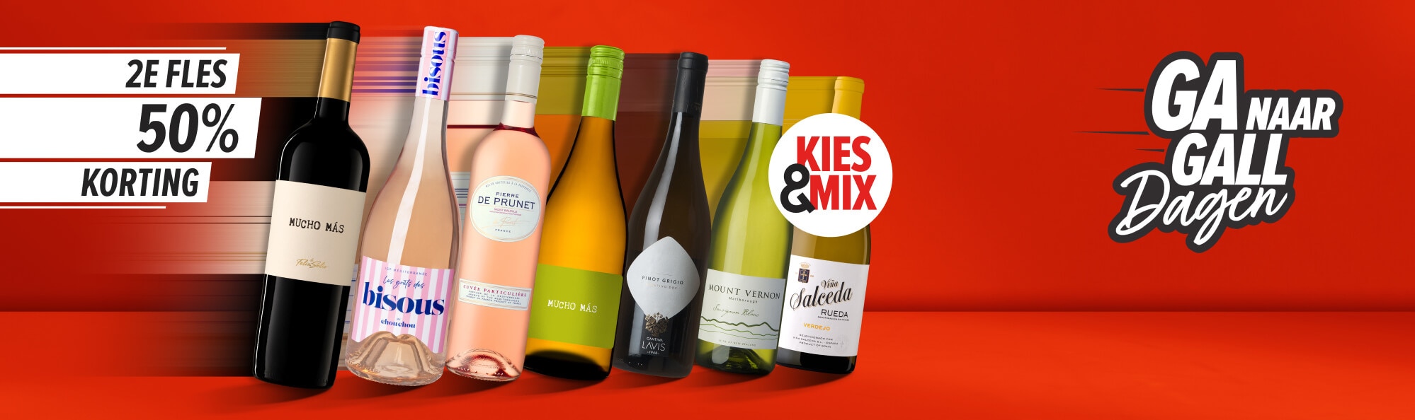 Ga naar gall dagen. meer dan 1800 wijnen tweede fles 50% korting! Kies & mix.